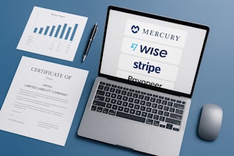 create USA business bank mercury, wise, stripe, payoneer for llc owners