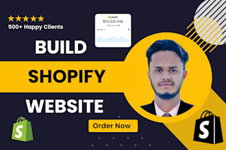 build shopify website, online store, shopify store, dropshipping store