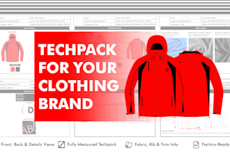 do custom professional techpacks for startup apparel brands