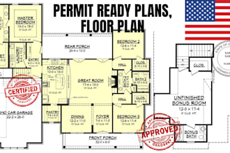 licensed architect, permit ready plans, blueprints, draftsman, ca, mi, ok, wi