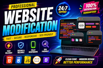 fix edit and modify existing website