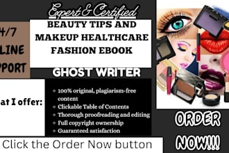write beauty, fashion, and skincare ebooks or articles