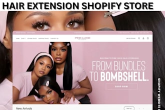 build hair extension shopify store hair extension website hair wig shopify store