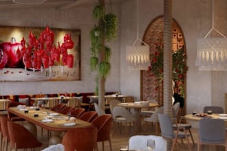 renovate restaurant interior,wooden furniture,dining space,3d bar,lounge render
