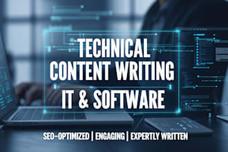 write SEO optimized technical content for IT and software blogs