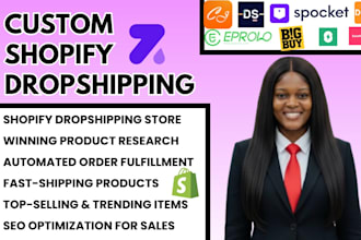 design shopify ecwid dropshipping store via zendrop autods bigbuy cjdropshipping
