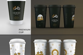 do one time cup, paper cup, plastic cup, coffee cup design, or coffee mug design