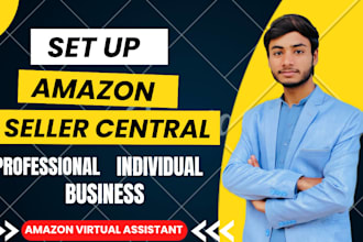 set up amazon seller account, professional, individual and business