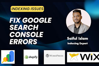 fix google search console errors, shopify wordpress wix indexing issues
