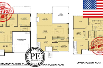 city permit drawing, residential plan, city permit, draftsman, pe stamp