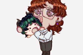 draw your custom anime character, chibi emote, or oc design