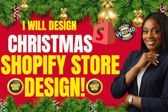 design christmas shopify store, christmas dropshipping, shopify store design