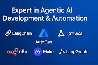 build ai automation workflows using langchain n8n and crewai for your business