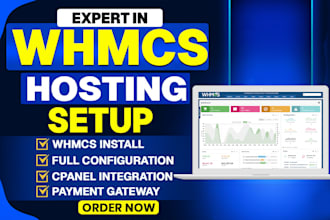 install and set up whmcs hosting system for web hosting reseller business