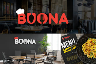 design logo for cafes, restaurants, and fast food
