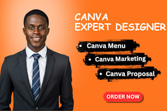 create professional canva menus, proposals, and marketing materials