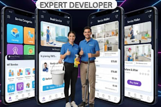 develop on demand service provider app, home service cleaning app handyman app