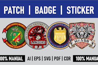design custom badge, patch, sticker