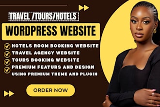 build a travel agency, tour booking, and hotel booking website on wordpress
