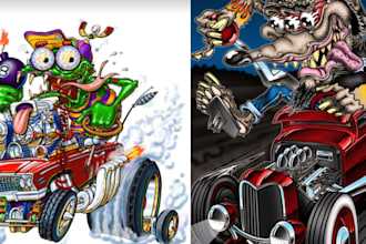 create custom car culture illustrations