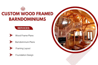 custom wood framed barndominium design permit ready plans