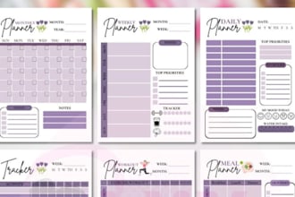 design printable and editable journals planners and workbooks in canva