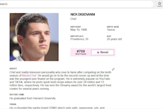 expertly craft, boost an awesome famous birthday profile for your name or family