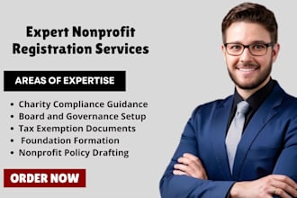 draft nonprofit bylaws, policies, and incorporation documents