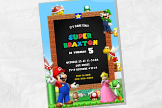 create birthday digital invitation template card