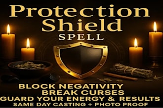 cast a custom curse removal spell and protection for spiritual safety and peace