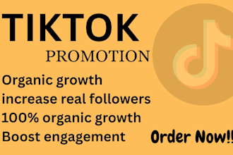 grow your tiktok followers with organic tik tok video promotion