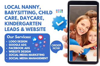 generate local nanny leads babysitting child care daycare kindergarten website