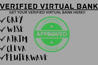 create grey, cleva, airtm, payoneer, and flutterwave bank