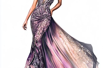 draw a fashion illustration, portrait, sketch