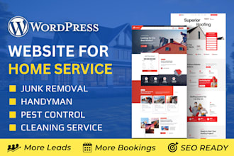 design handyman, pest control, junk removal, cleaning services website