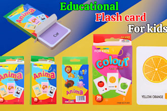 design custom educational flashcard, montessori, affirmation and kids card games