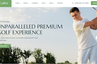 build wix golf website golf coach website golf club website golf training site