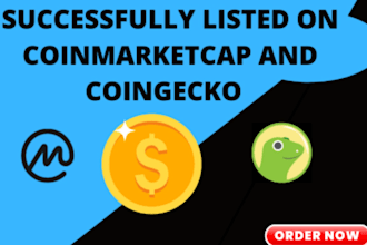 fast track token listing on coingecko, coinmarketcap and trust wallet