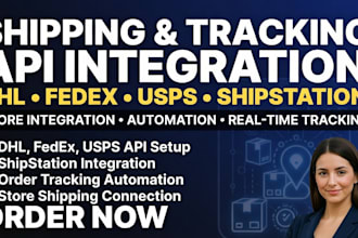 integrate dhl, fedex, usps, shipstation shipping and tracking apis to your store