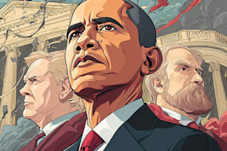 draw political cartoons with powerful satire