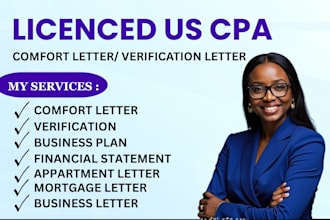 signed CPA letter CPA comfort letter CPA income verification CPA mortgage letter