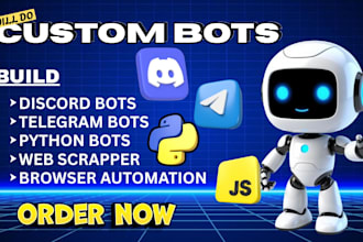 build advanced python bots discord bot telegram web scrapping automation systems