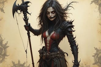 design fantasy horror and fantasy horror character
