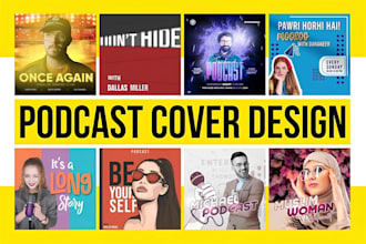 do premium podcast cover art and podcast logo design