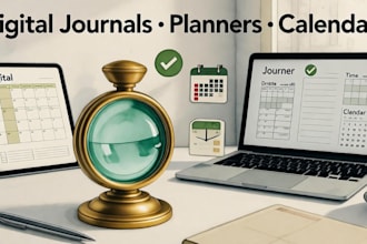 do digital journal design, prayer journal, planner, workbook, canva book design