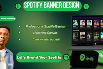 design a professional and eye catching spotify banner for your music or playlist