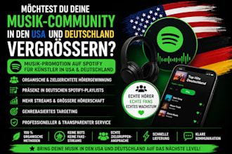 organische US amerikanische spotify musik promotion, deutsche musik promotion