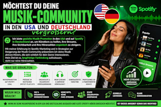 organische US amerikanische spotify musik promotion, deutsche musik promotion