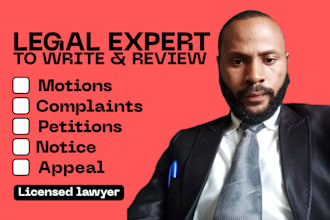 write and review legal notice and legal complaints