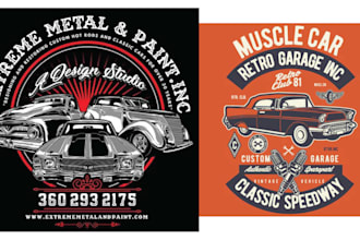 design high quality racing t shirt logo design with unlimited revision